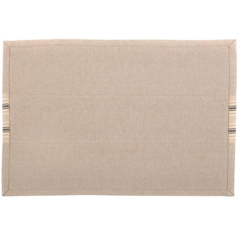 Sawyer Mill Charcoal Stripe Placemat Set of 6 12x18 - Placemat 12x18