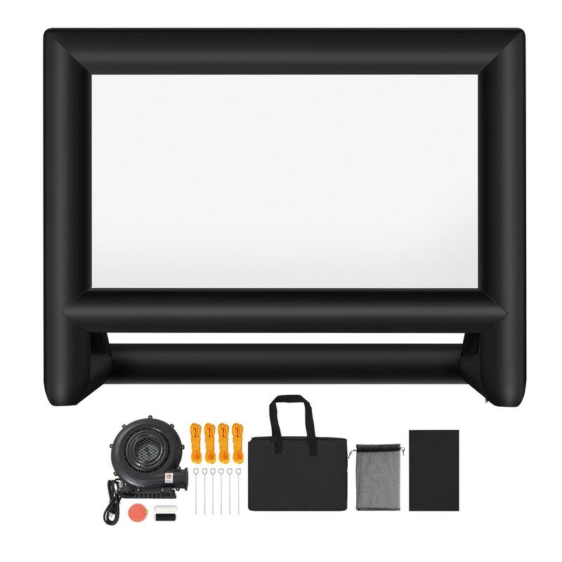 Inflatable Movie Screen, Inflatable Projector Screen with Portable Storage Bag, 16:9 Easy Set Up Movie Projection for