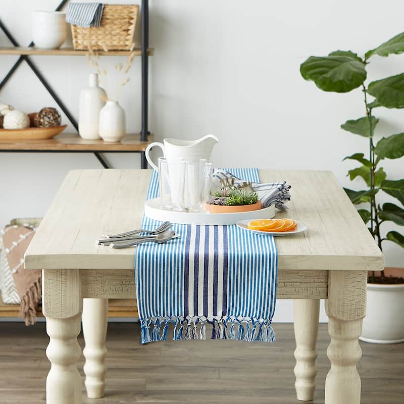 DII Grass Green Stripes Table Runner