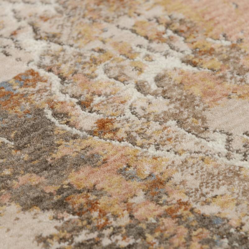 Alora Decor Lake Transitional Beige/Multi Recycled Polyester Area Rug