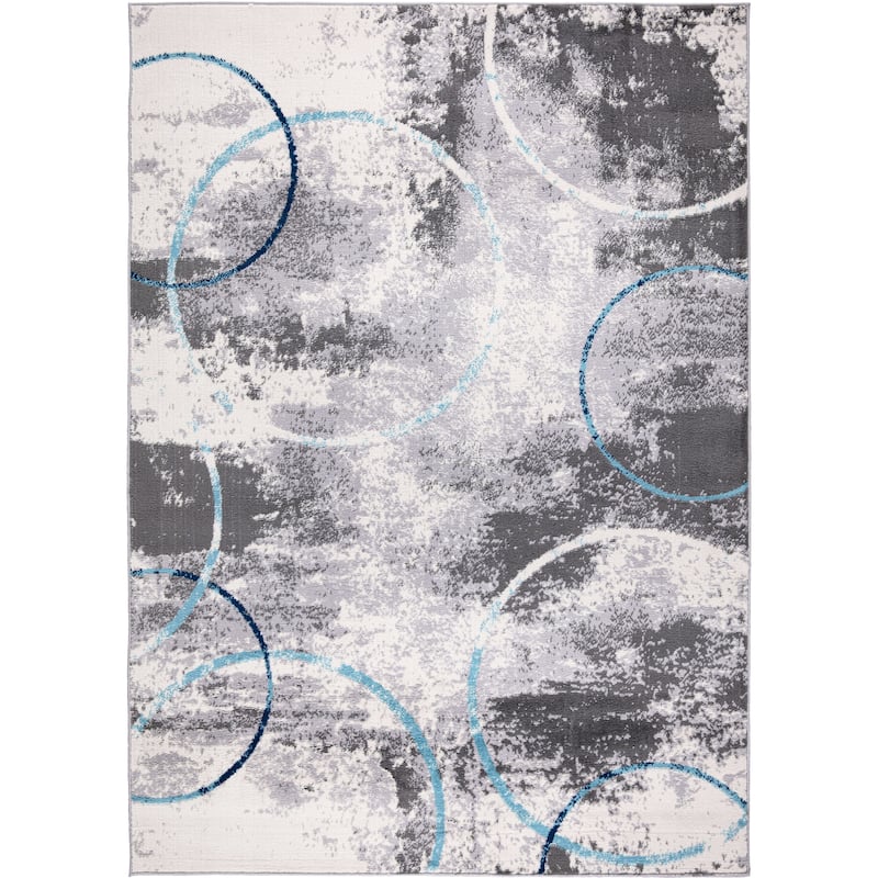 World Rug Gallery Distressed Modern Abstract Area Rug