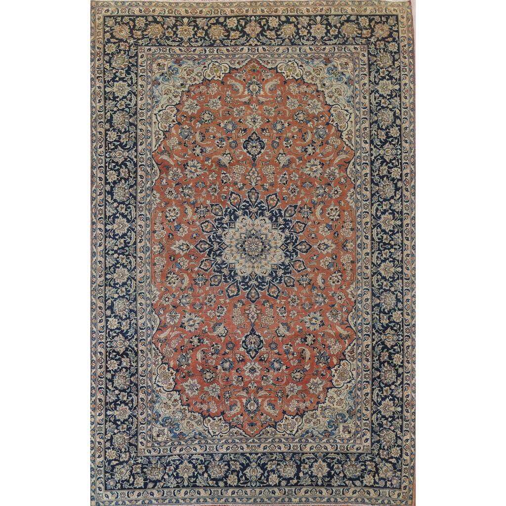 Traditional Floral Najafabad Persian Area Rug Hand-knotted Wool Carpet - 9'6" x 13'0"