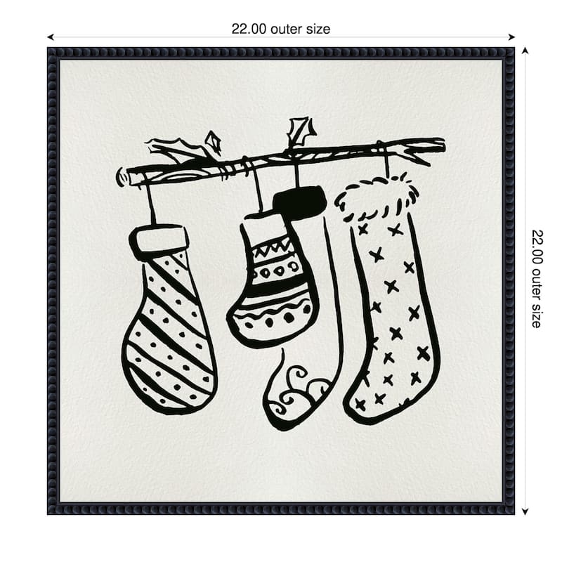 Sleep Tight II by Melissa Wang (22 x 22 in.), Framed Canvas Wall Art Print - Sylvie Beaded Black