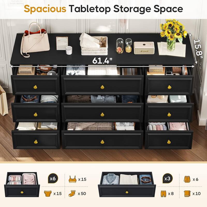 Dresser for Bedroom Dressers & Chests of Drawers Storage Organizer