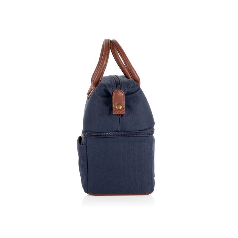 Oniva Urban Lunch Bag Cooler, (Blue with Brown Accents) - Blue