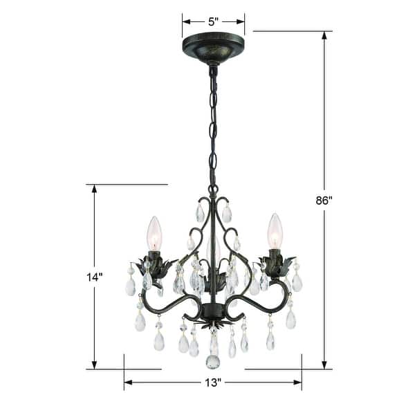 Paris Market 3 Light Mini-Chandelier - 13'' W x 14'' H