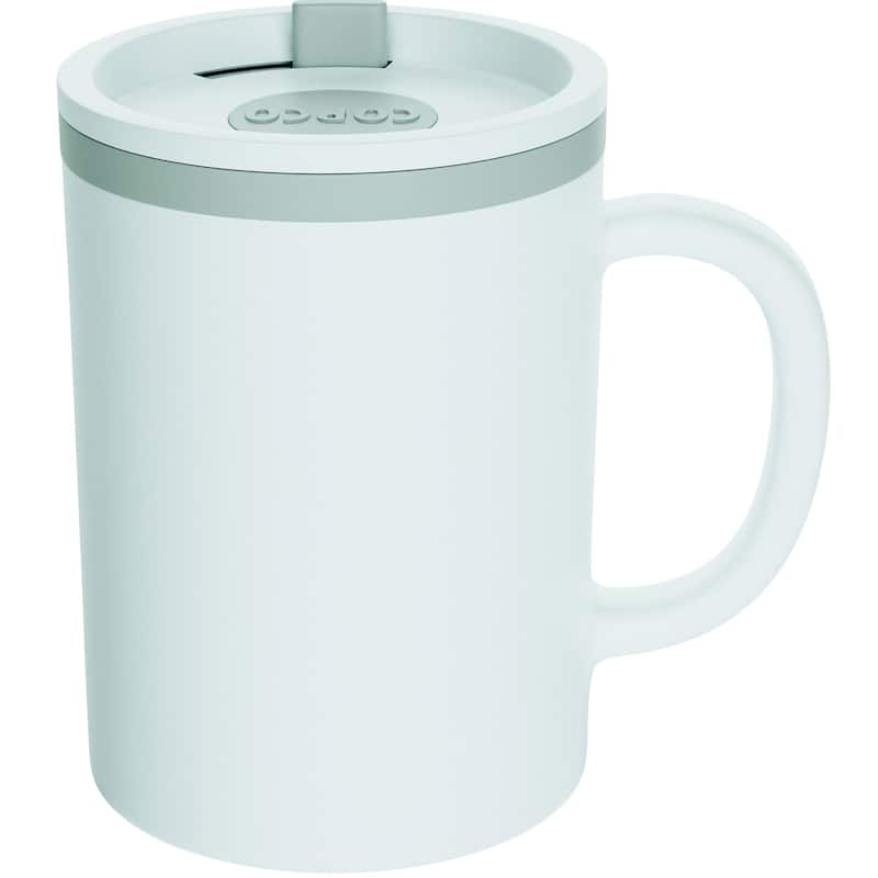 Copco Iconic Plastic Double Wall Insulated Desk Mug with Lid - 16 oz - Grey