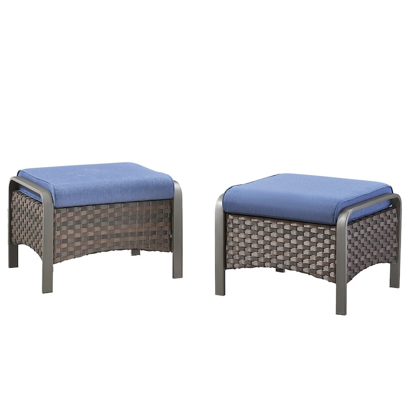 Outdoor 3 Seater Sofa with Ottoman Patio Furniture Set