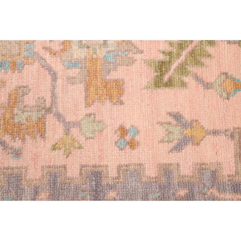 ECARPETGALLERY Hand-knotted Modern Oushak Pink Wool Rug - 10'3 x 14'3