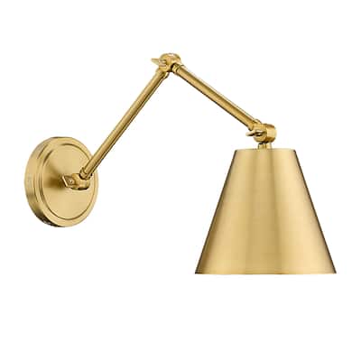 Regent by Z-Lite 1 Light Wall Sconce in Modern Gold with Modern Gold Steel Shade