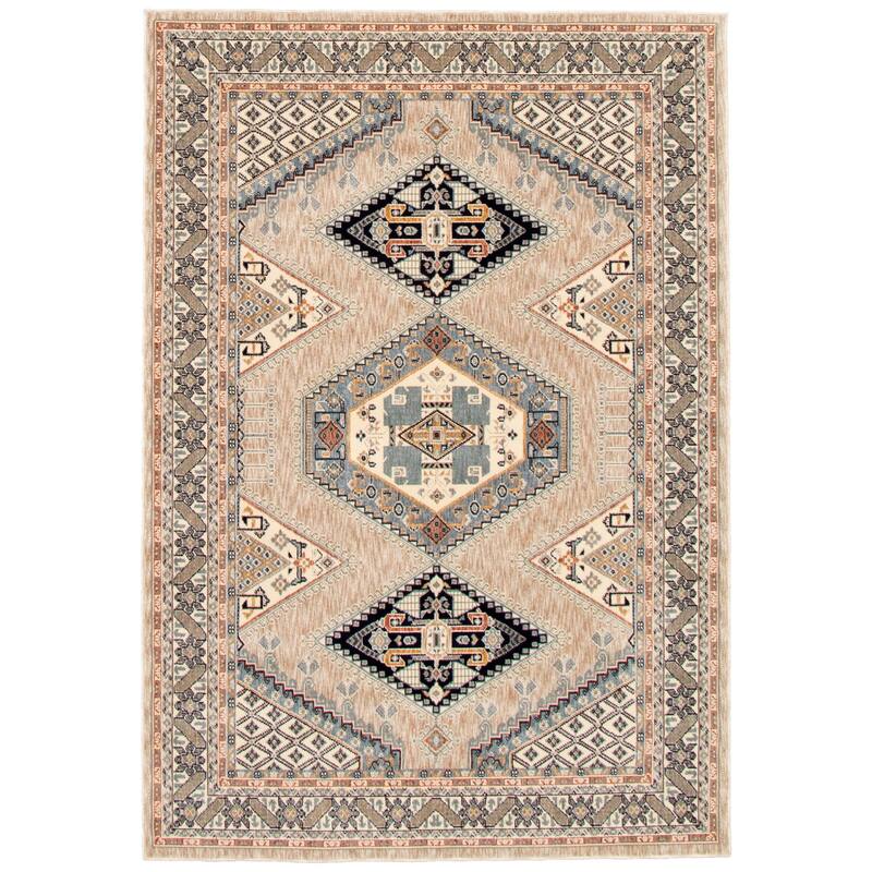ECARPETGALLERY Qashqai Southwestern Rug - 5'3 x 7'3/5'3" x 7'3" - Ivory