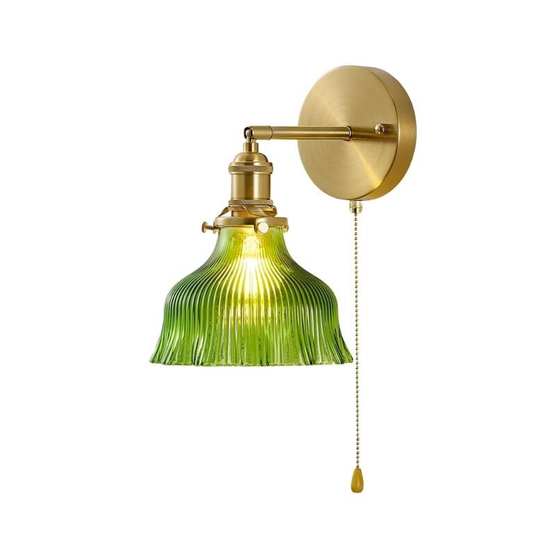 1 Pack green lighting flower green-light plug in wall glass wall light