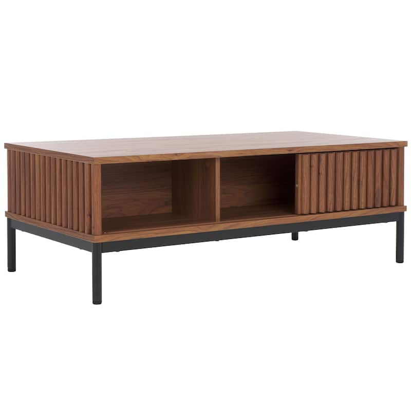 SAFAVIEH Lylia 2-Door Storage Coffee Table - 43.7 in. W x 21.5 in. D x 15.4 in. H