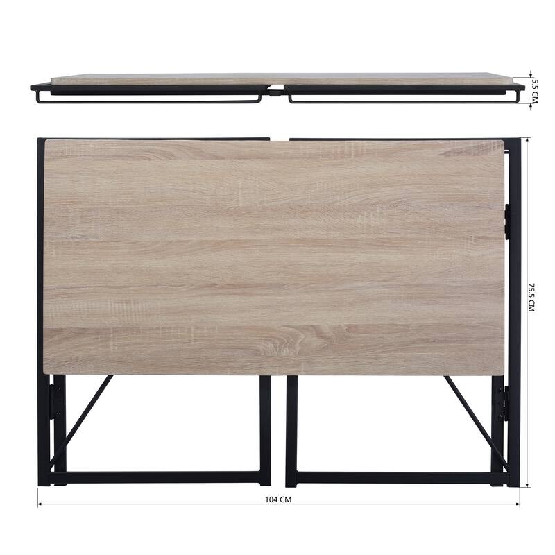 Homy Casa Modern Folding Table, Multipurpose for Board & Game Play