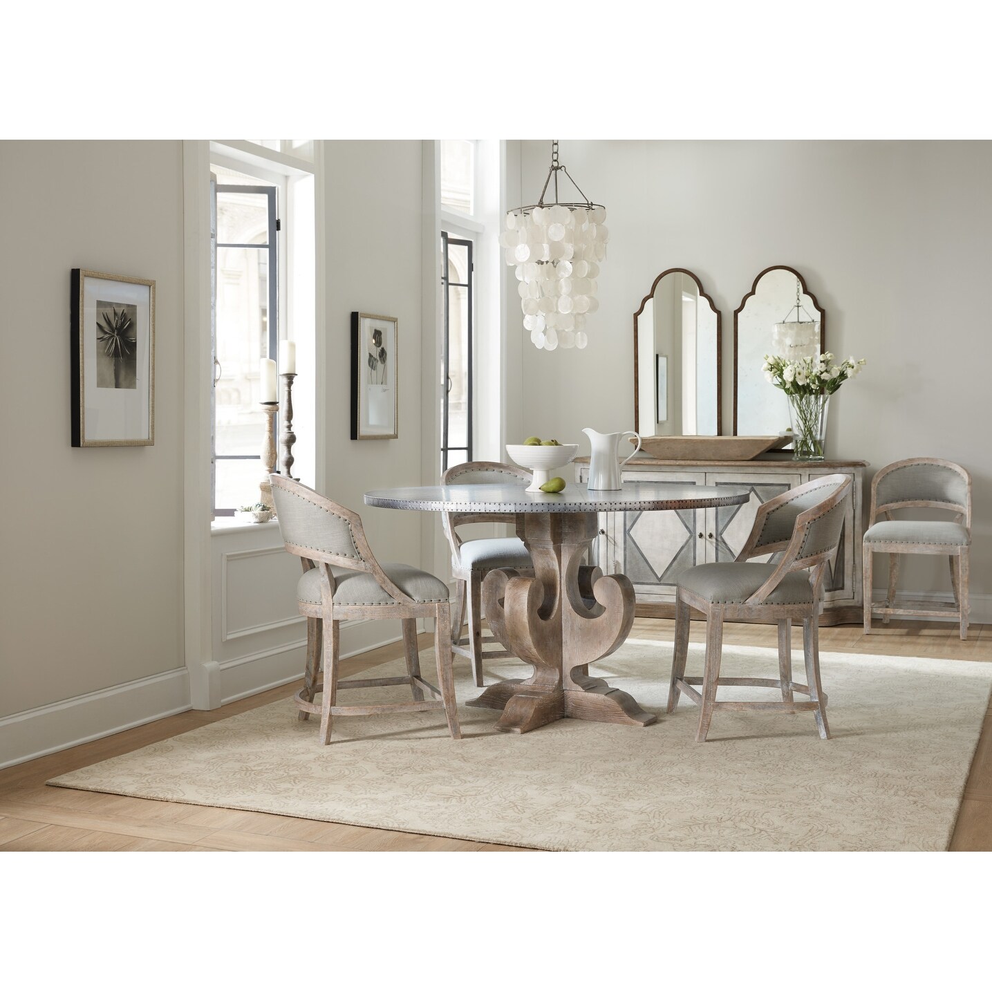 Shop Hooker Furniture 5750 75900 Saint Germain 72 Wide Sideboard Server Whitewash Merino Blue Overstock 29570276