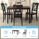 preview thumbnail 4 of 17, Clihome 5-Pcs Wood Home Kitchen Dining Table Set