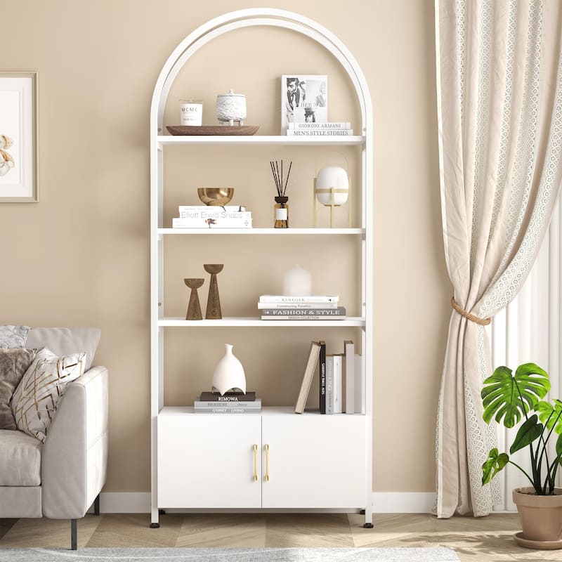 71.5 Inch Tall Bookshelf with Door