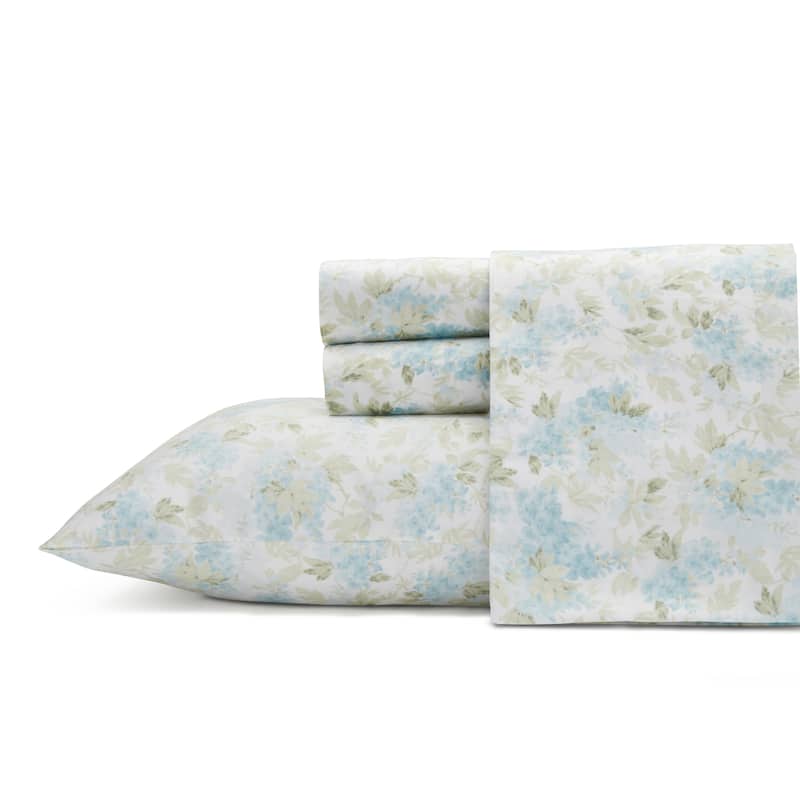 Laura Ashley Soft & Silky Sateen Printed Cotton Sheet Set