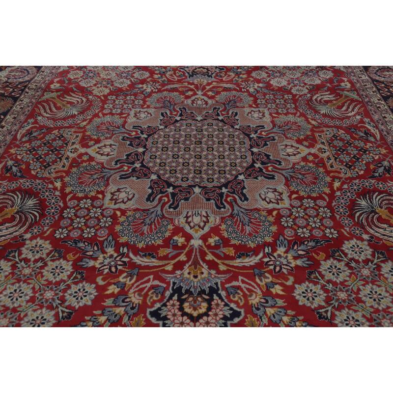 Hand Knotted Oriental 100% Wool Carpet Traditional Floral Red Najafabad Area Rug - 16' 2'' X 10' 3''