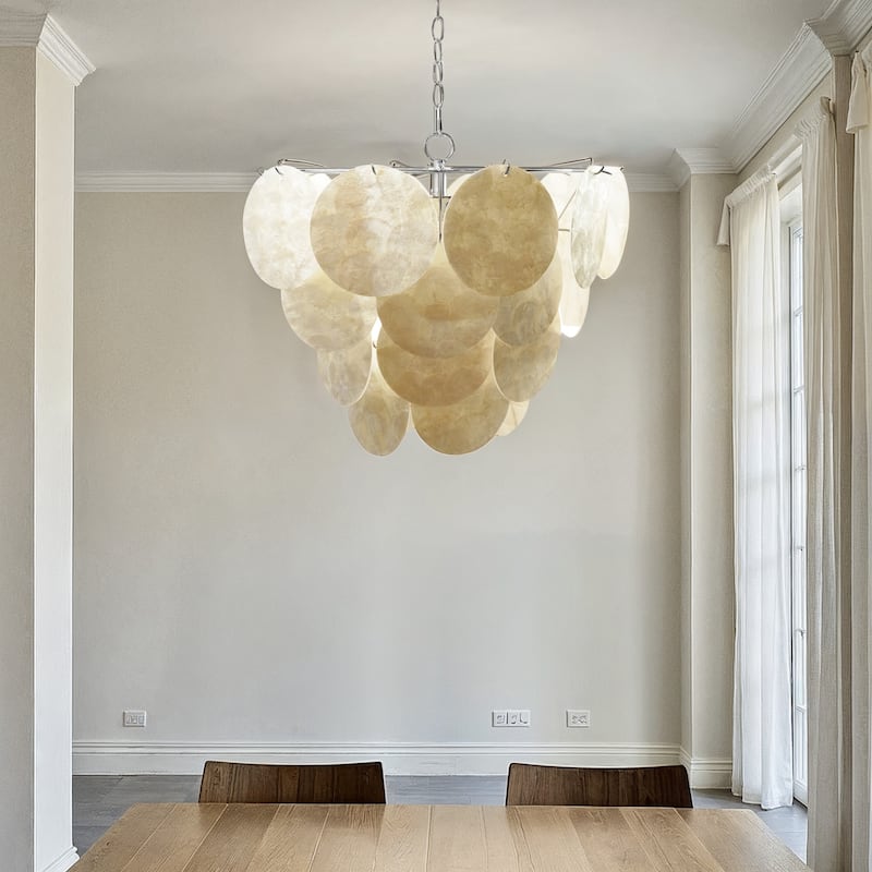 Capiz Shell Pendant Lamp - 22.0"L x 22.0"W x 18.0"H
