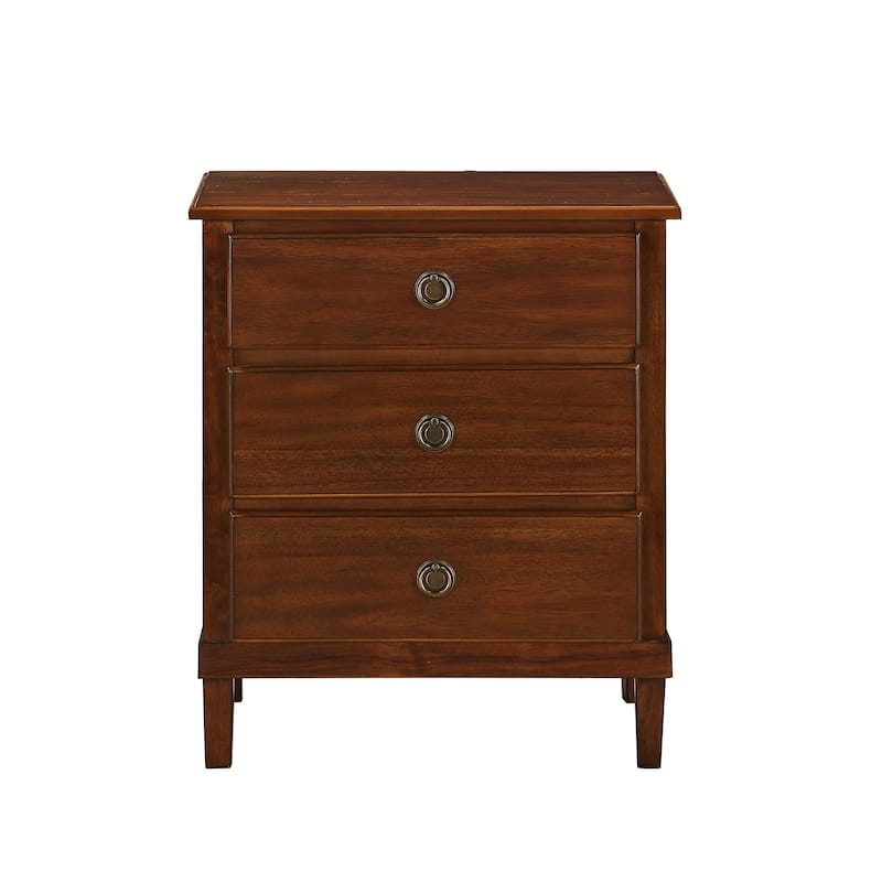 Canfield Brown 3-drawer Nightstand by Greyson Living