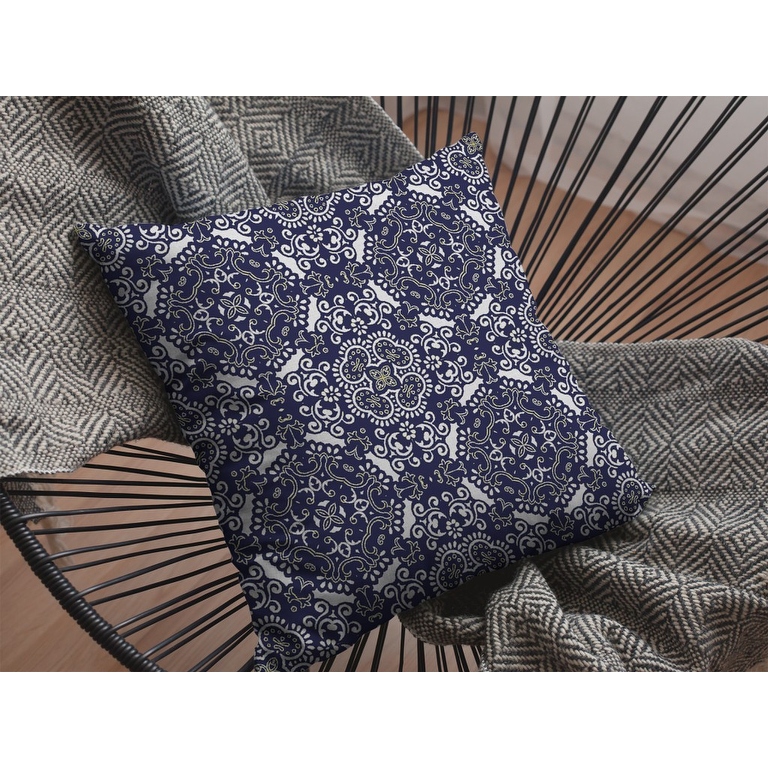 Boho navy store throw pillows