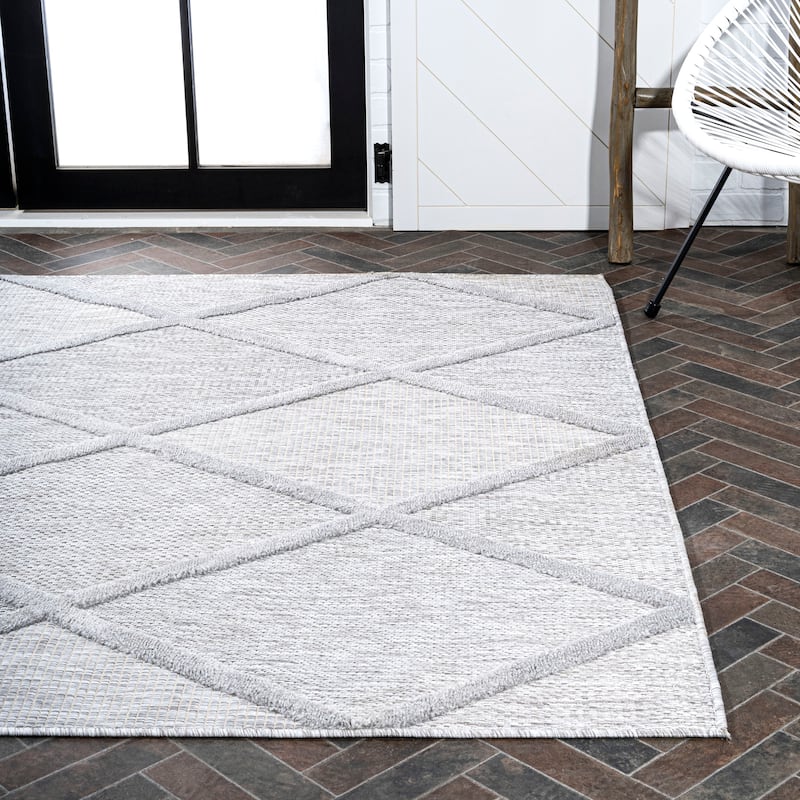 JONATHAN Y Talaia Diamond Trellis Indoor/Outdoor Area Rug