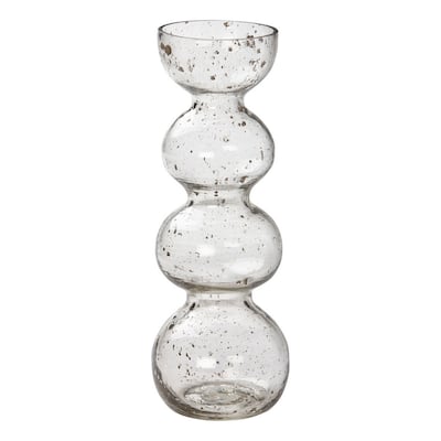 Bella Pebble Large Clear Glass Vase - Decorative Novelty Vase for Everyday Use, 9.25" H x 2.93" W, Hand Wash Only