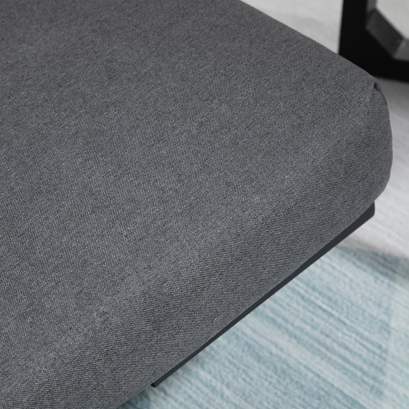 HOMCOM Single Person Chaise Lounger Sofa Bed with 5 Adjustable Positions, 2 Large Pillows, and Birch Legs