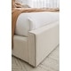 preview thumbnail 4 of 8, Louis Upholstered Platform Bed in Natural Linen