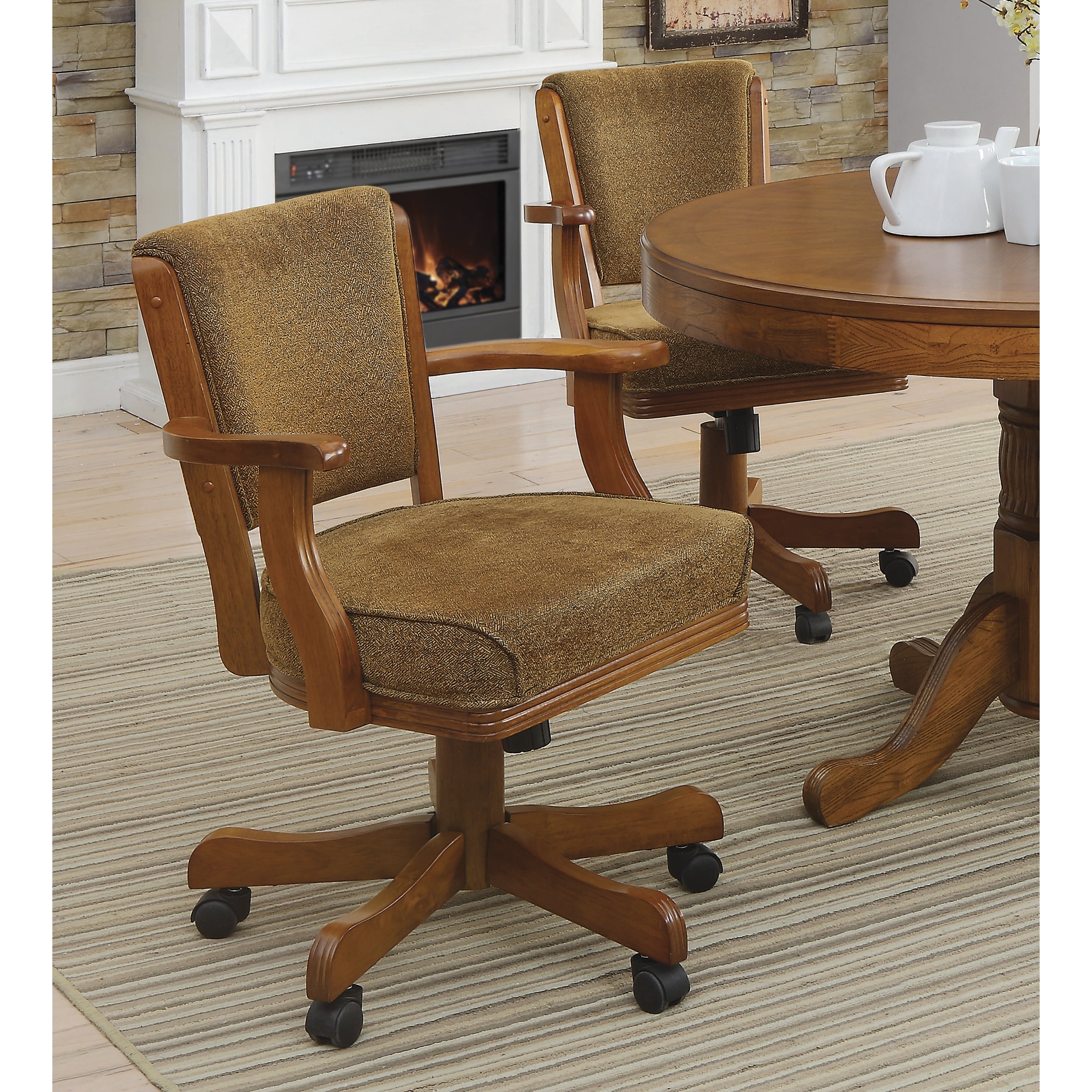 kitchen armchairs with casters