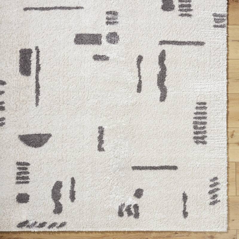 Livabliss Fossay Shag Modern & Contemporary Stripe Washable Area Rug