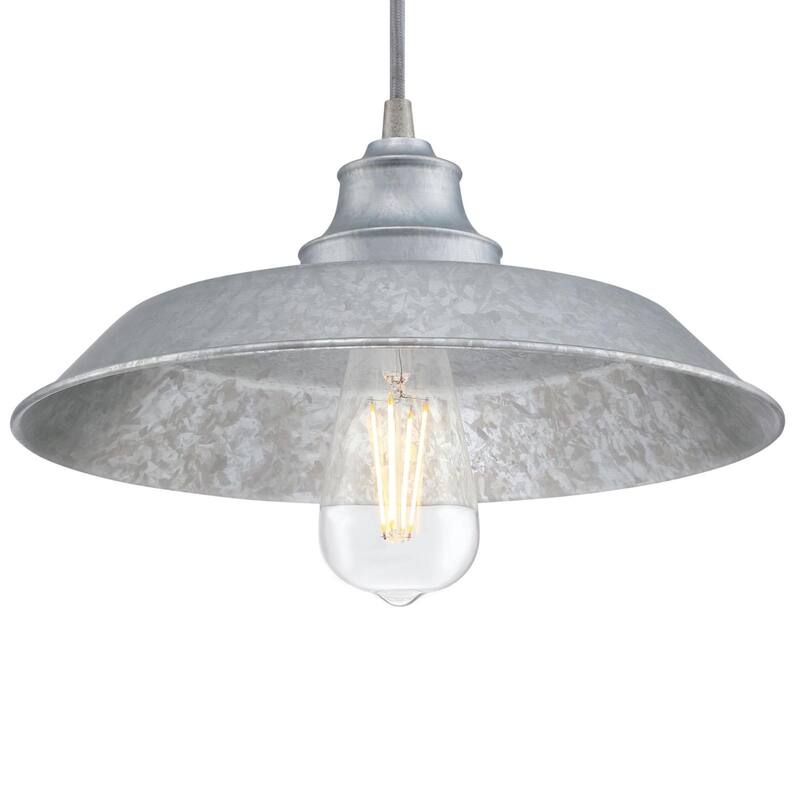 Westinghouse Lighting Iron Hill One-Light Galvanized Steel Indoor Pulley Pendant