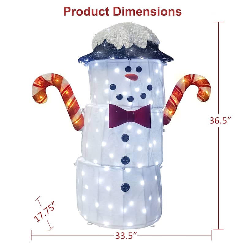 Puleo International 3' Marshmallow Man with 146 White LED Lights