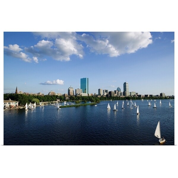 "Massachusetts, Boston, Back Bay and Charles River" Poster Print