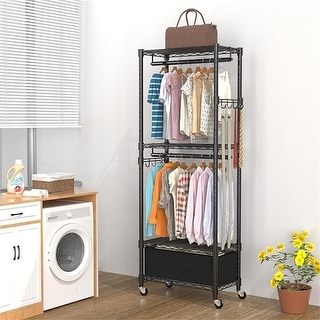 Drying Walmart Wardrobe Rack Clothes Drying Rack OTROUWORHT Metal