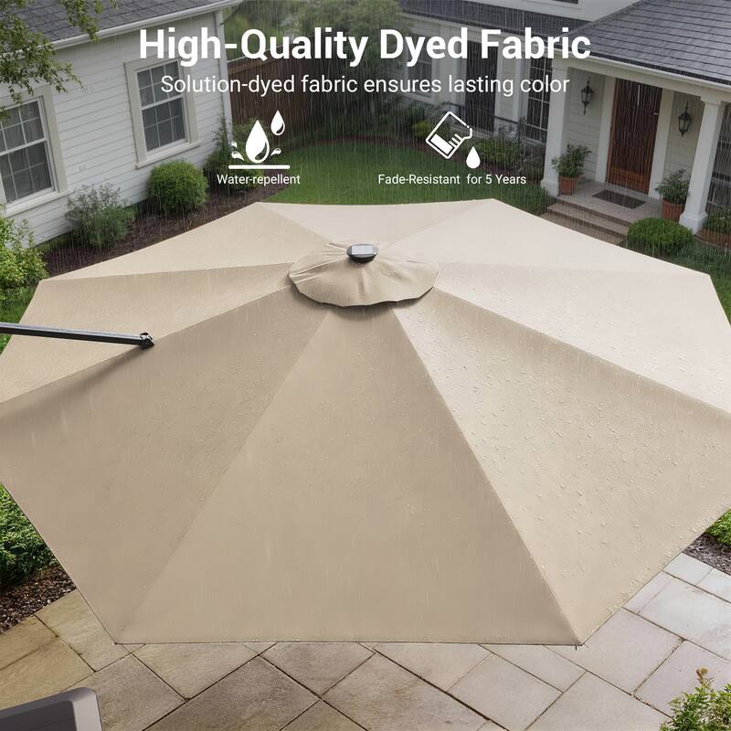 Sonkuki Outdoor 10FT LED Patio umbrella for Garden