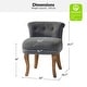 preview thumbnail 40 of 51, Xacobo Modern Velvet Tufted Vanity Stool with Wood Base by HULALA HOME