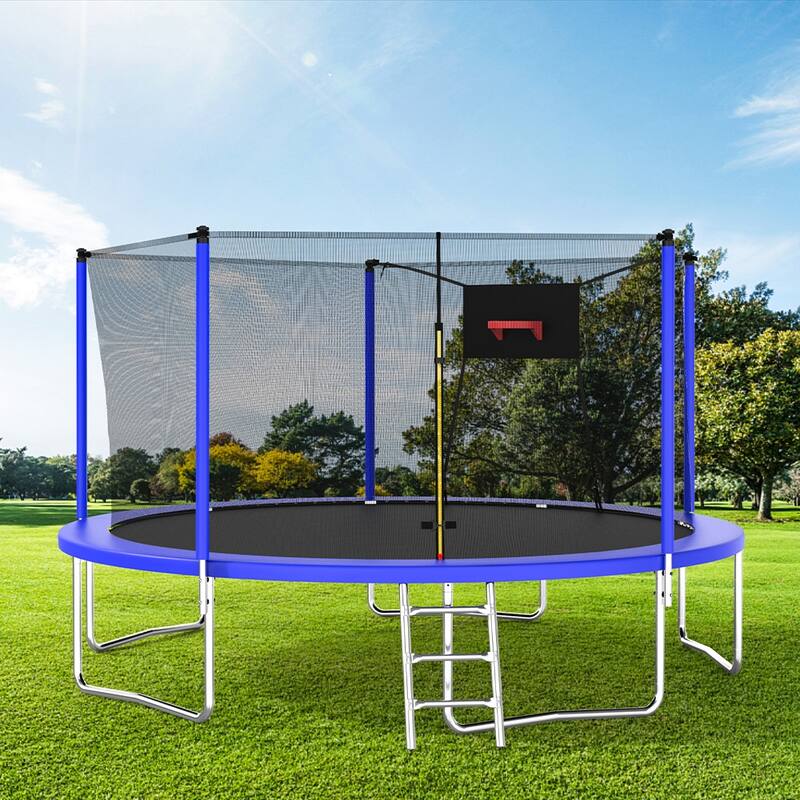 14 ft. Outdoor Trampoline for Kids and Adults, 1323 lbs, ASTM Approved