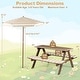 preview thumbnail 2 of 18, Gymax Kids Picnic Table w/Bench Seat Cushions Removable & Adjustable