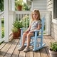 preview thumbnail 34 of 38, 16 In. Kids Classic Solid Poplar Wood Rocking Chair, Egg-Shaped Seat For Ages 2–5 - 9' x 12'