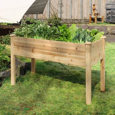 VEIKOUS Raised Garden Bed Elevated Planter Box with Drainage Holes - 46.8''W x 22.4''D x 30.3''H