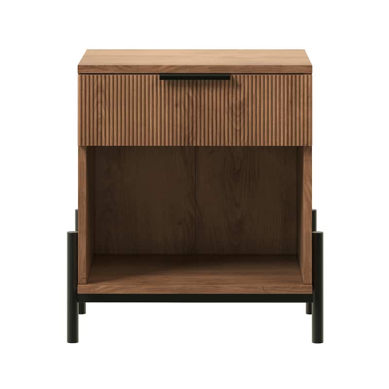 Middlebrook Designs Modern Fluted-Drawer Nightstand