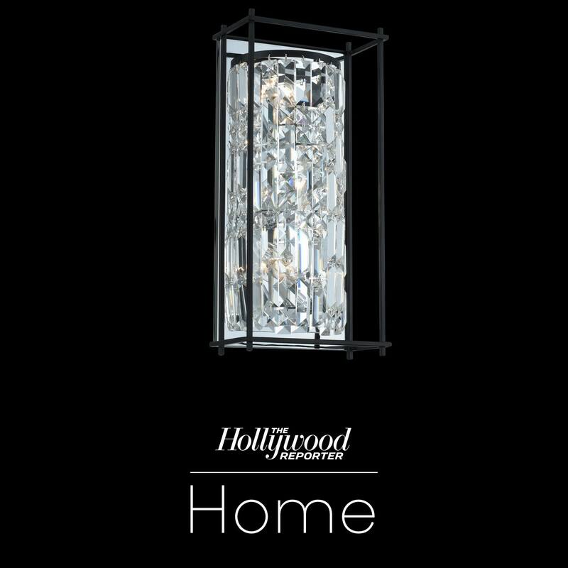 Allegri 036121-FR001 Joni 18" Tall Wall Sconce with Firenze Crystal - Matte Black