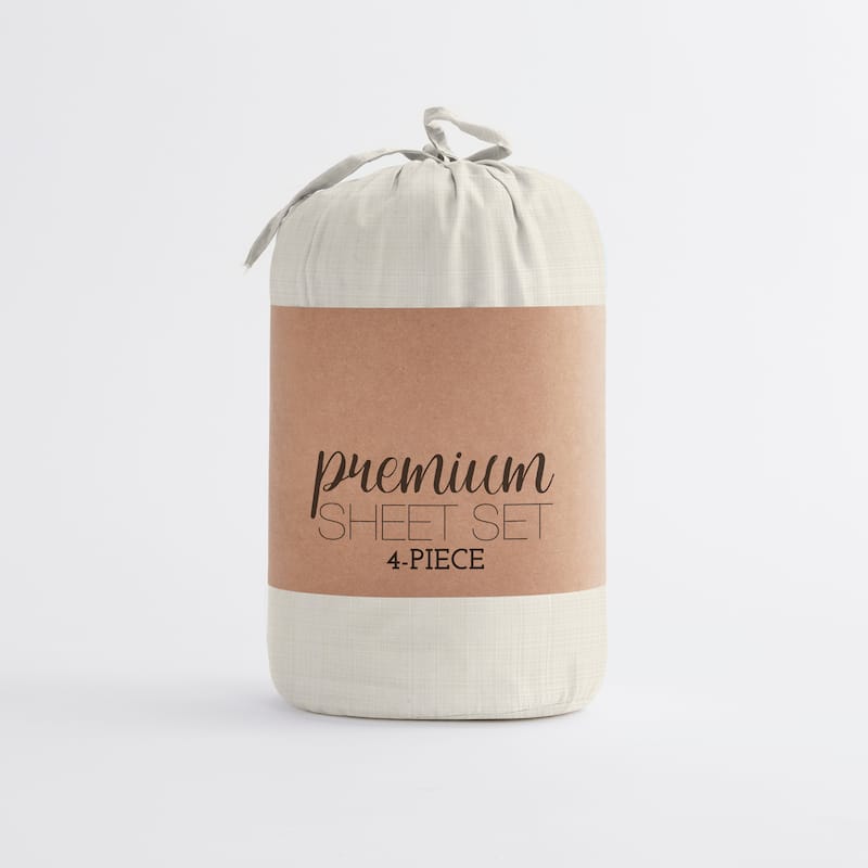 Becky Cameron Printed 4 Piece Deep Pocket Bed Sheets Set