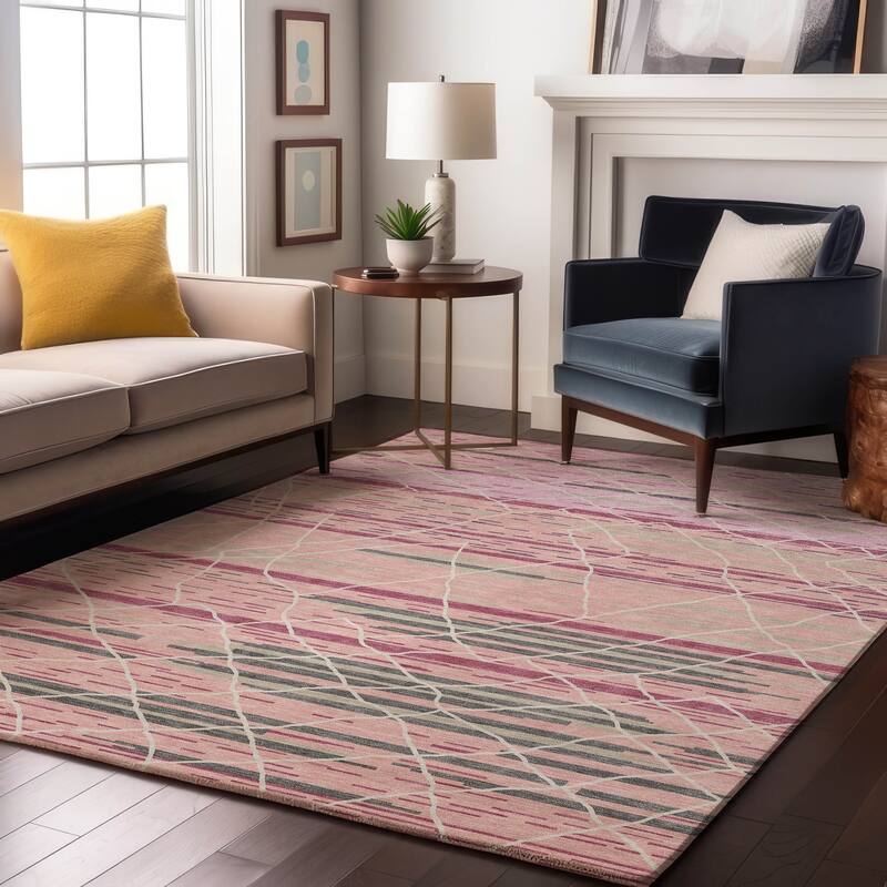 Premium Washable Super Soft Modern Himalaya Mayfield Rug - 8' x 10' - Pink