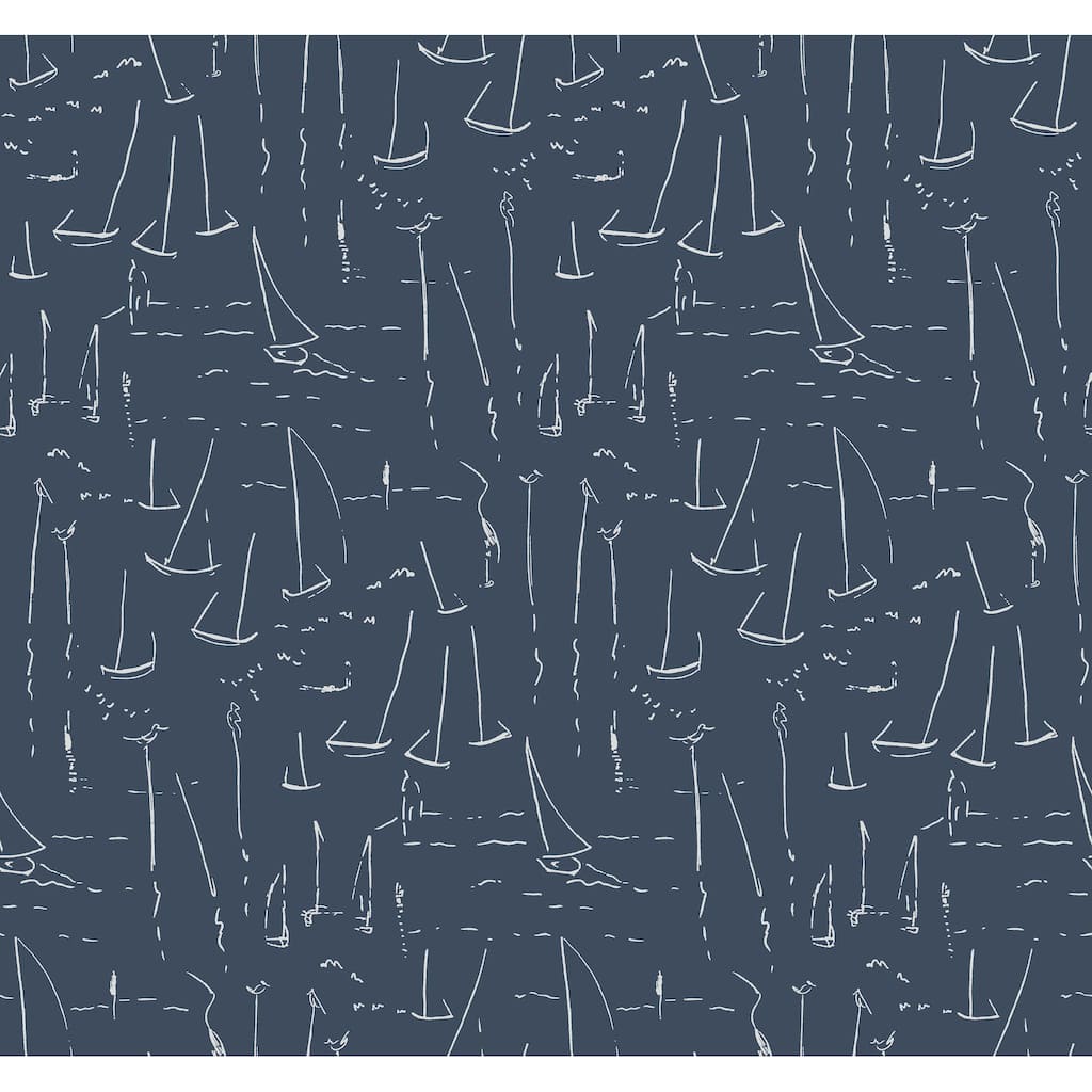 York Wallcoverings Vermillion Coast Ultramarine Wallpaper