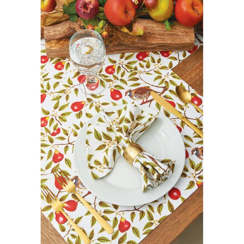 Partridge In A Pear Tree Printed Napkin Set of 6 - Set of 6