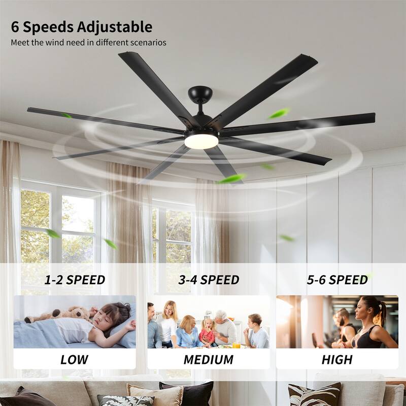 84 Inch Super Large Ceiling Fan with Remote Control
