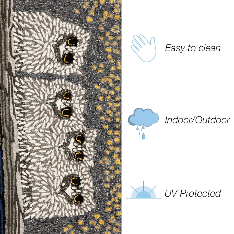 Liora Manne Frontporch Owls Indoor/Outdoor Rug